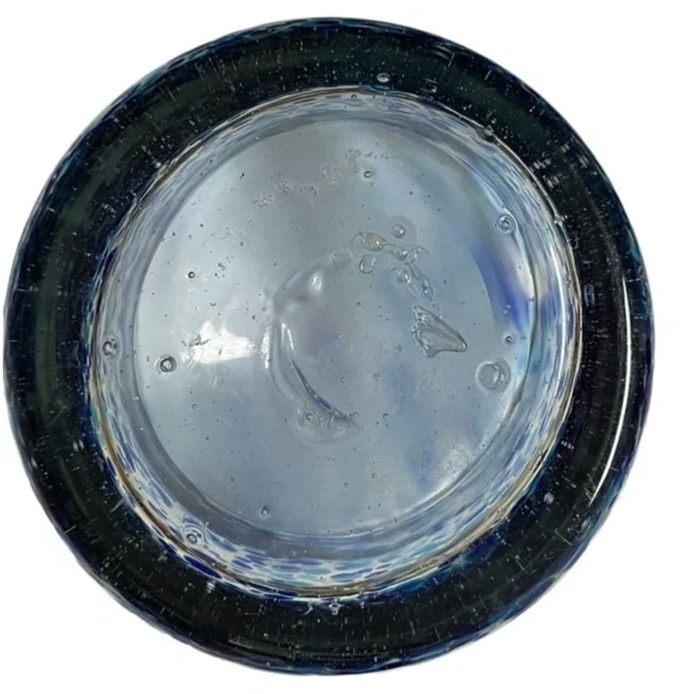 Blue Speckled Glass Art Piece - Picture 5 of 13